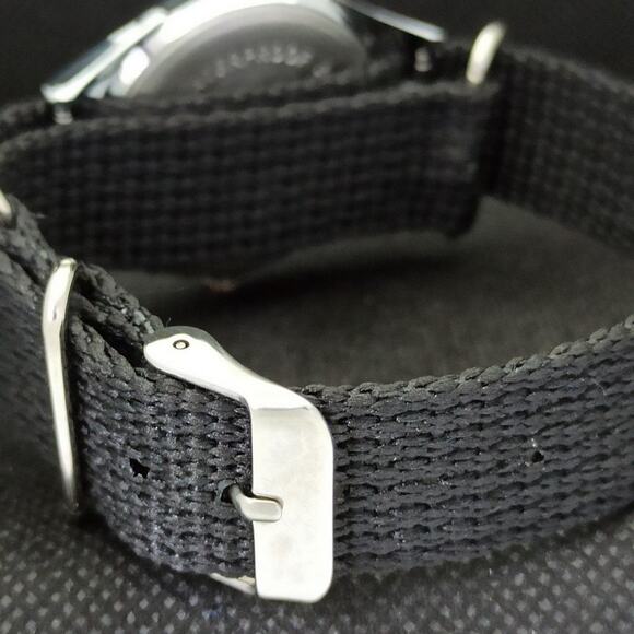 Vintage 1972 Fortis Manual Mens Silver Watch W/daydate & Black accents - Picture 2 of 8